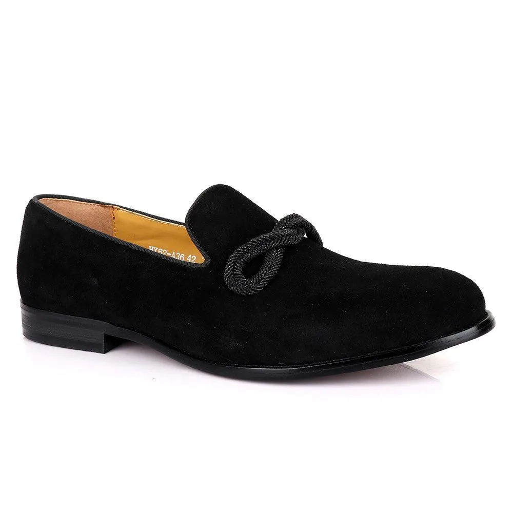 Terry Taylors Twist  Black Suede Formal Shoe