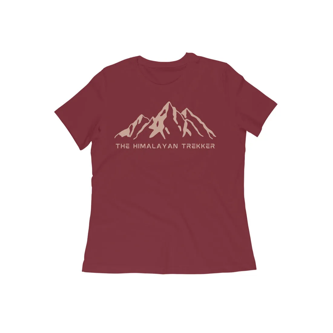 THE HIMALAYAN TREKKER - WOMEN T SHIRT - love for trekking (maroon, blue)