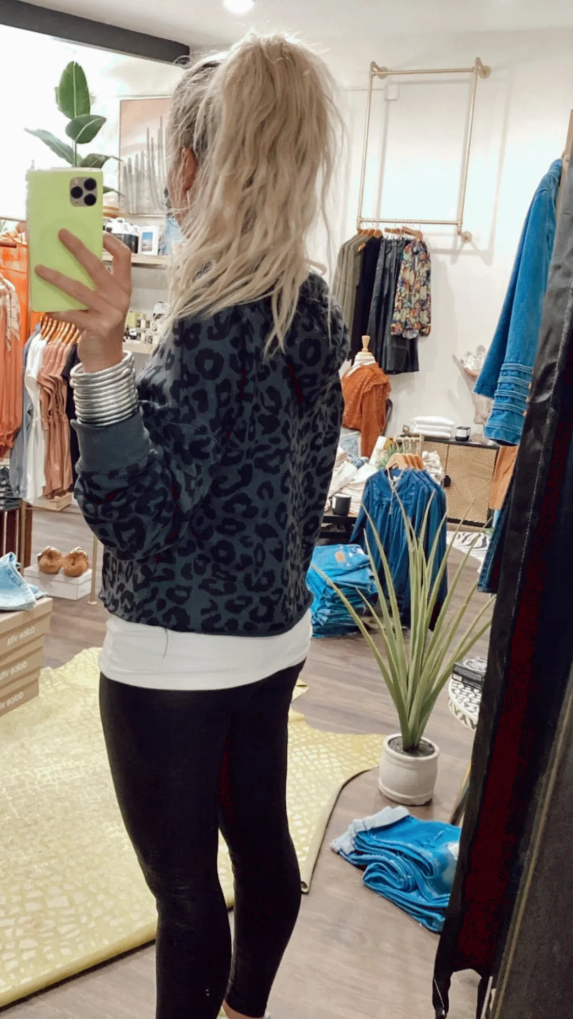 The Loren Leopard Print Cropped Hoodie