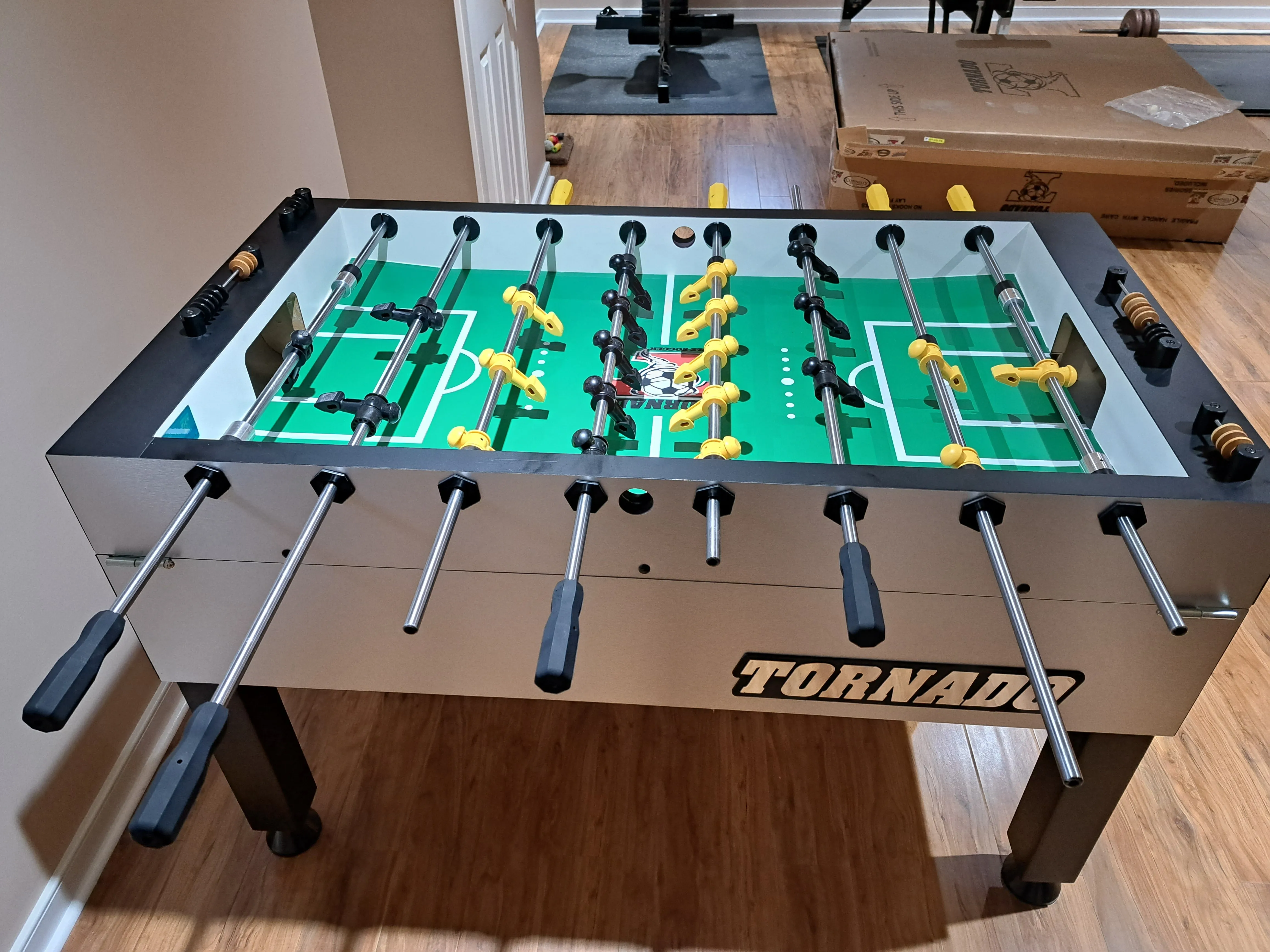 Tornado Tournament Competition T-3000 Professional Foosball Table in Silver