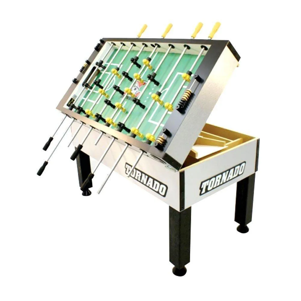 Tornado Tournament Competition T-3000 Professional Foosball Table in Silver