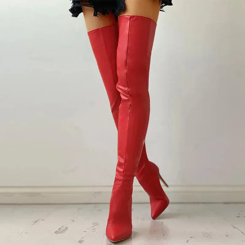 Trendy Over Knee Pencil Thin Heel