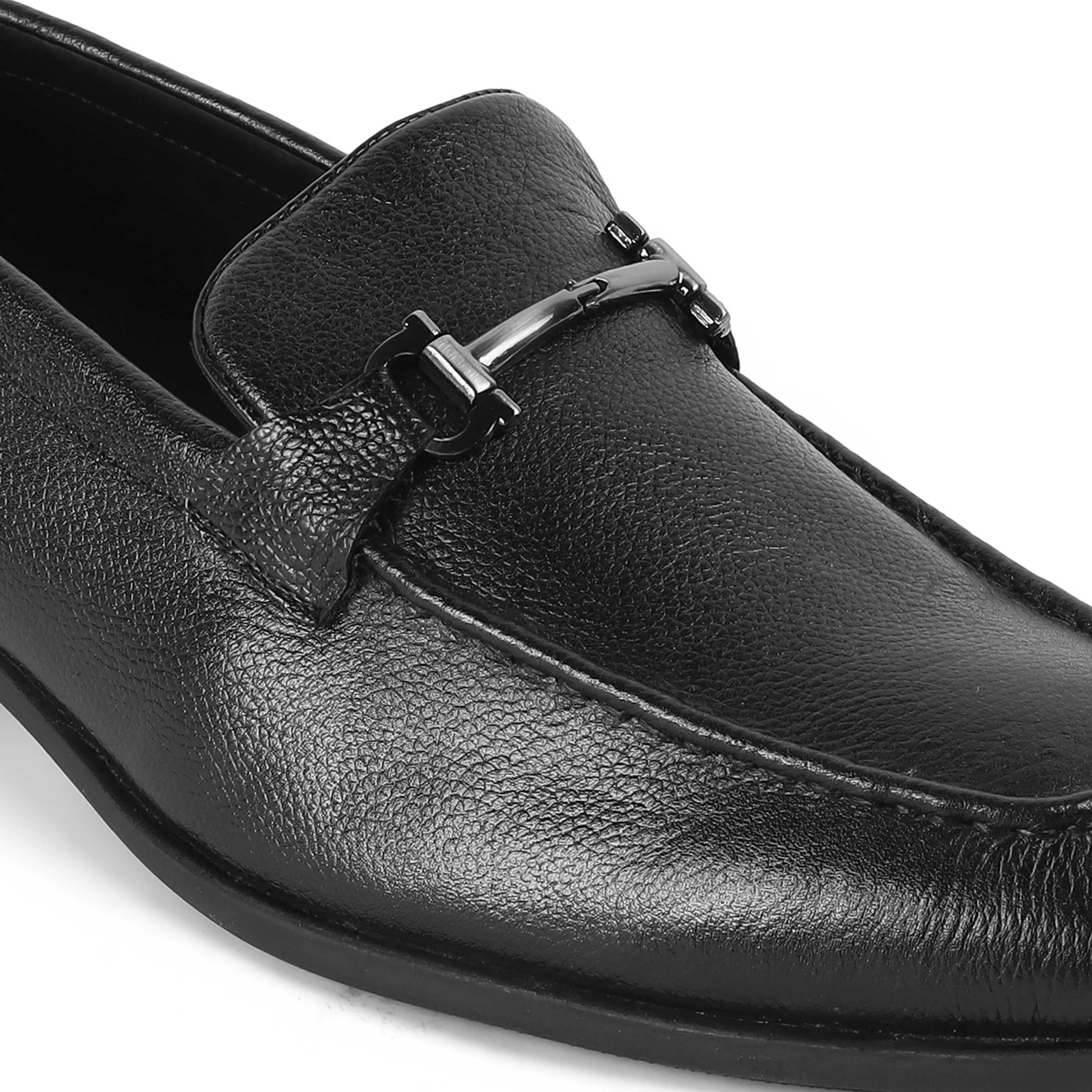 Tresmode Umac Black Men's Leather Loafers