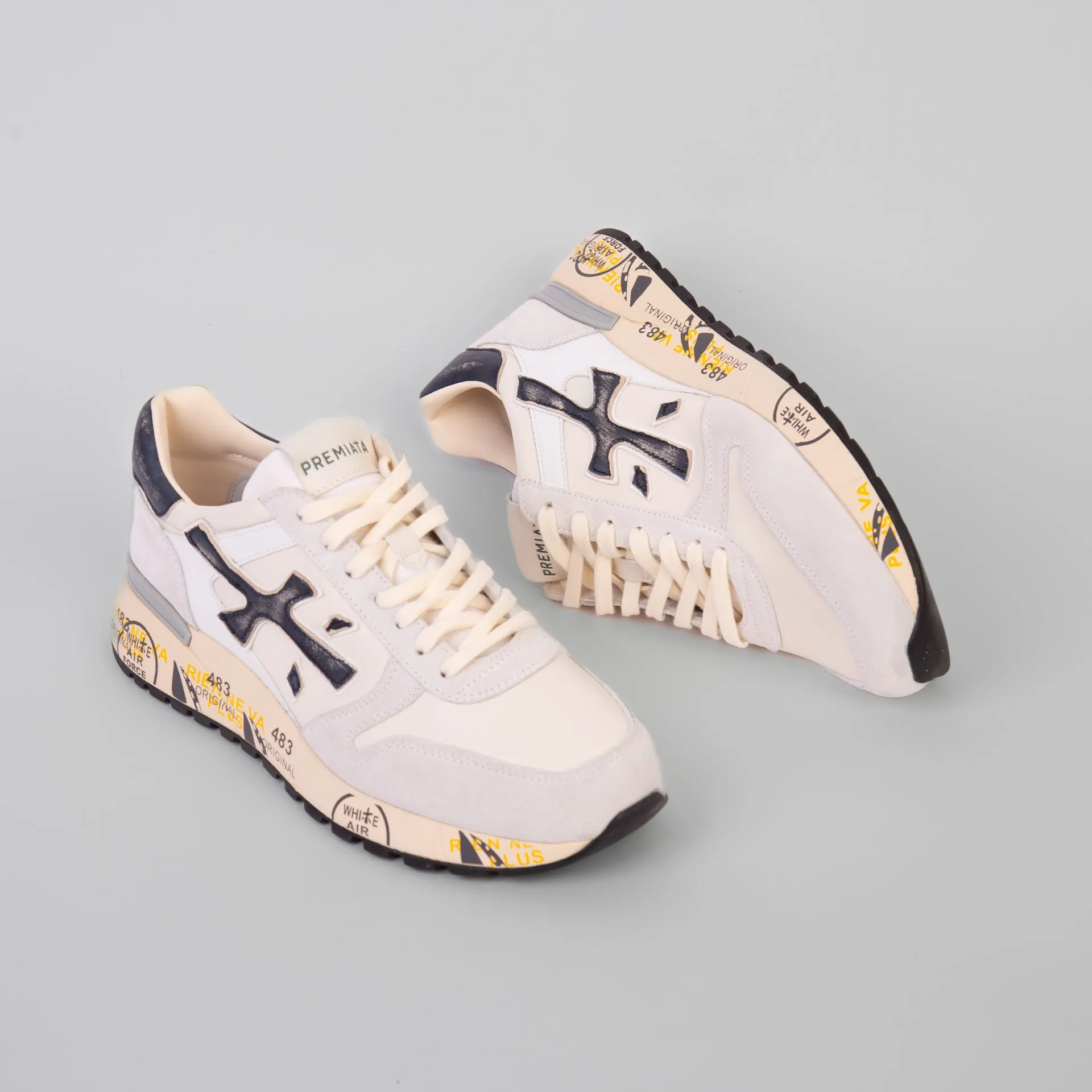 WHITE PREMIATA SNEAKERS MICK 6873 WHITE