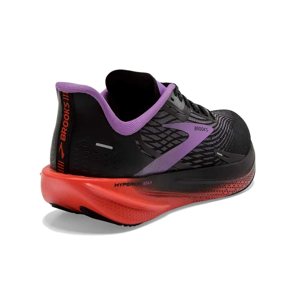 Women's Hyperion Max Running Shoe  - Black/Fiesta/Bellflower- Regular (B)