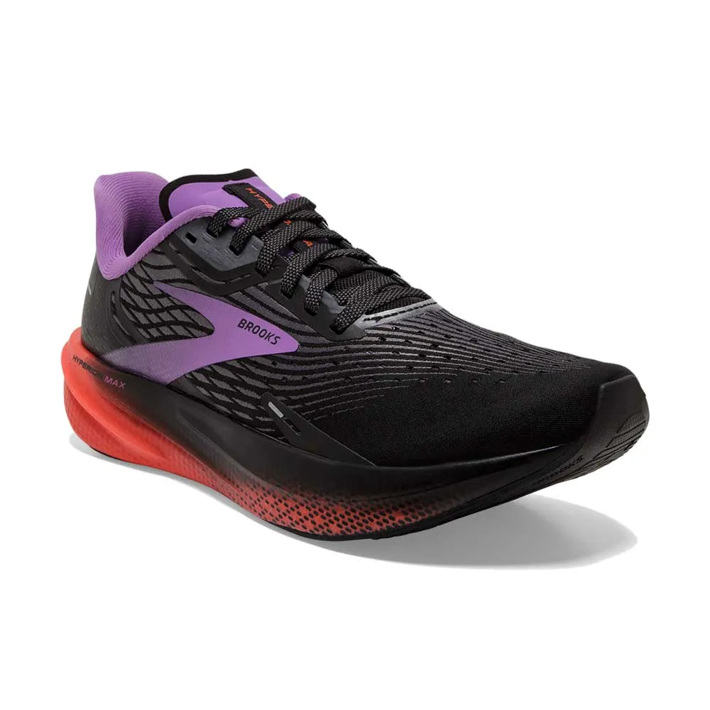 Women's Hyperion Max Running Shoe  - Black/Fiesta/Bellflower- Regular (B)