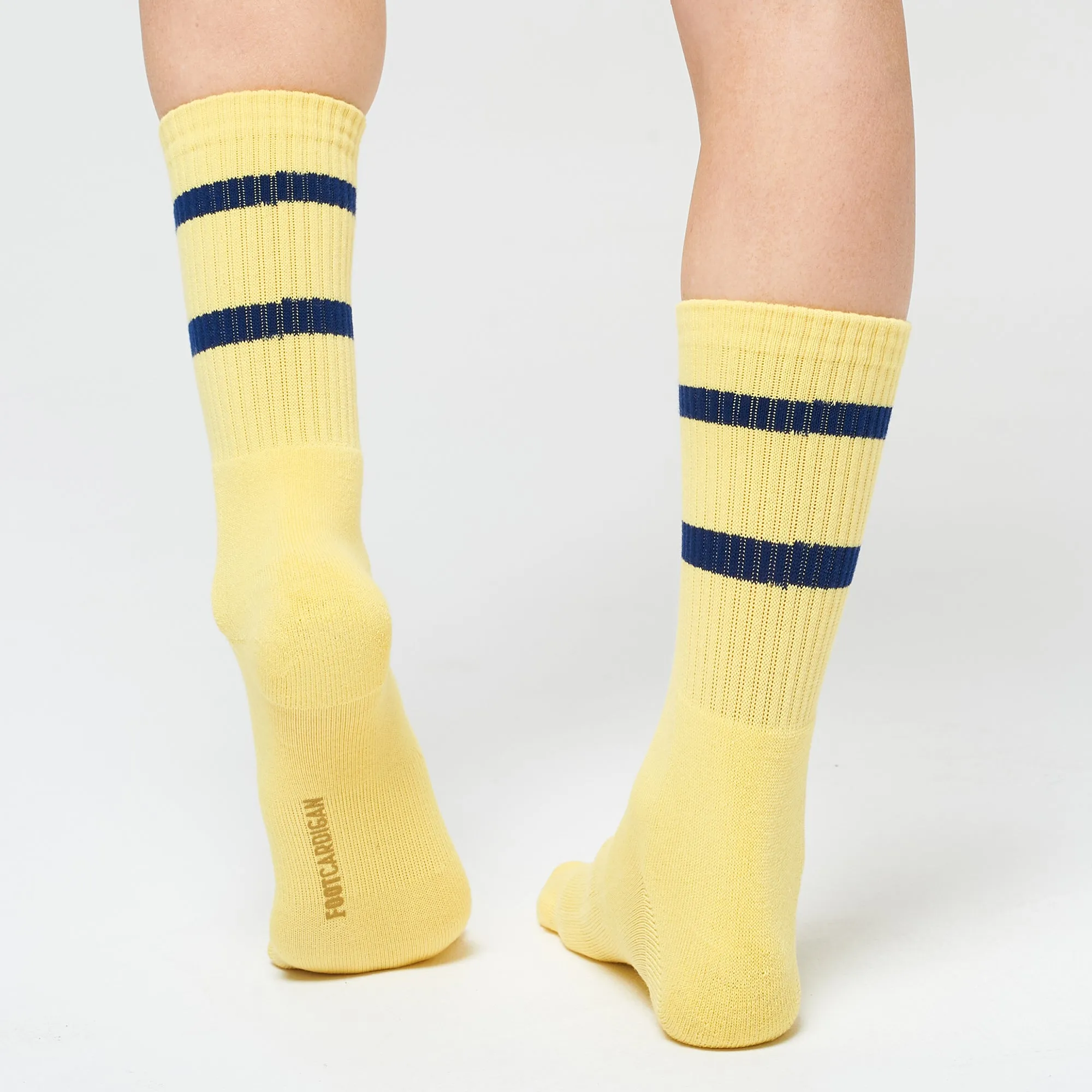 Yellow Navy Stripe Crew - 3 Pack